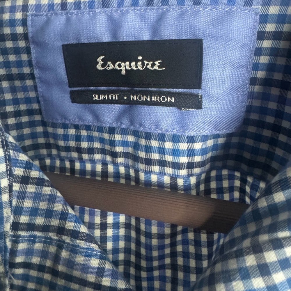 Esquire Blue Checkered Men's Shirt